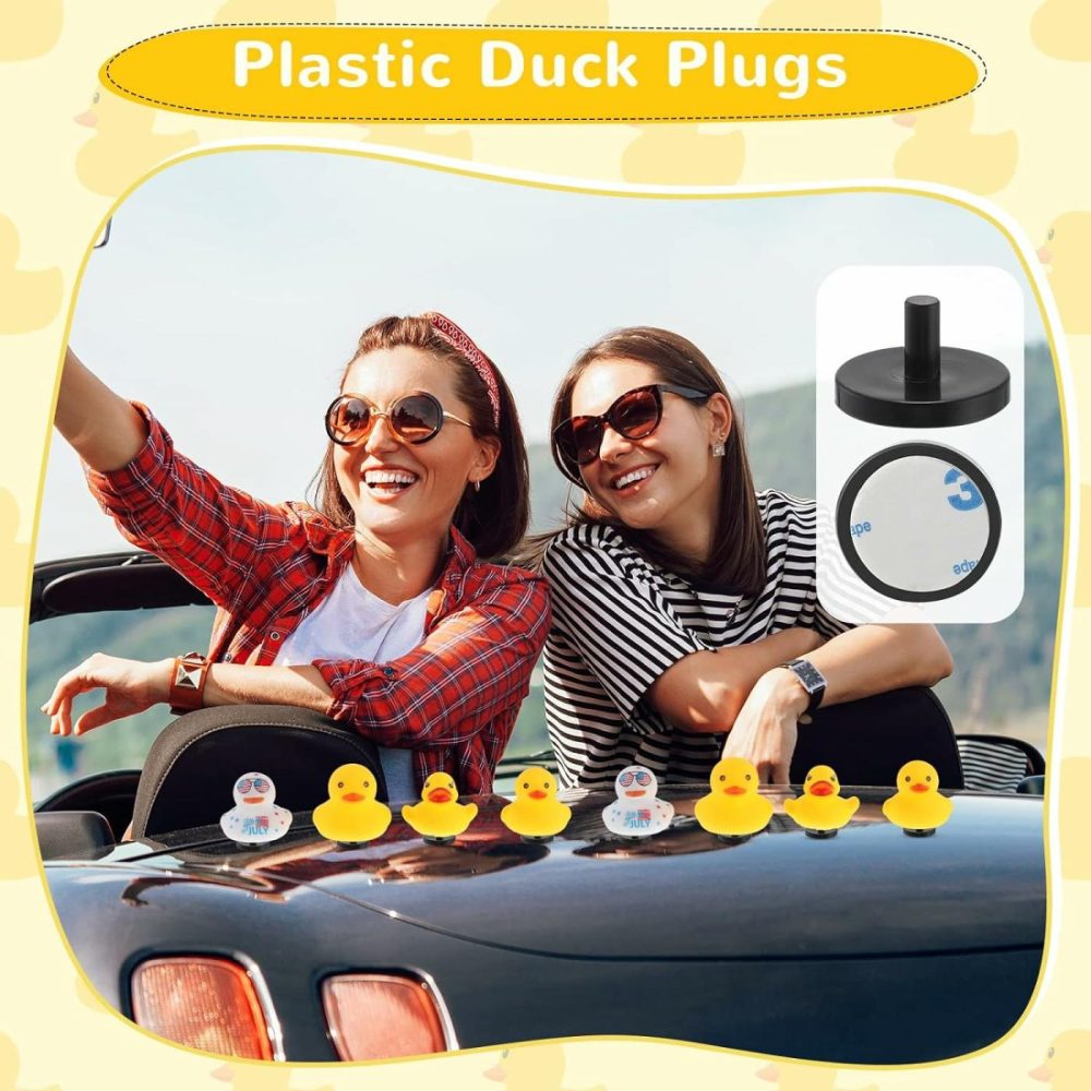 50 Pieces Duck Plug Rubber Duck Mount Black Plastic Rubber Duck Holder For Fixed Display Car Dashboard Bath Duck Accessories  Rubber Ducks Not Included  |  Bath Toys All Toys Bath Toys