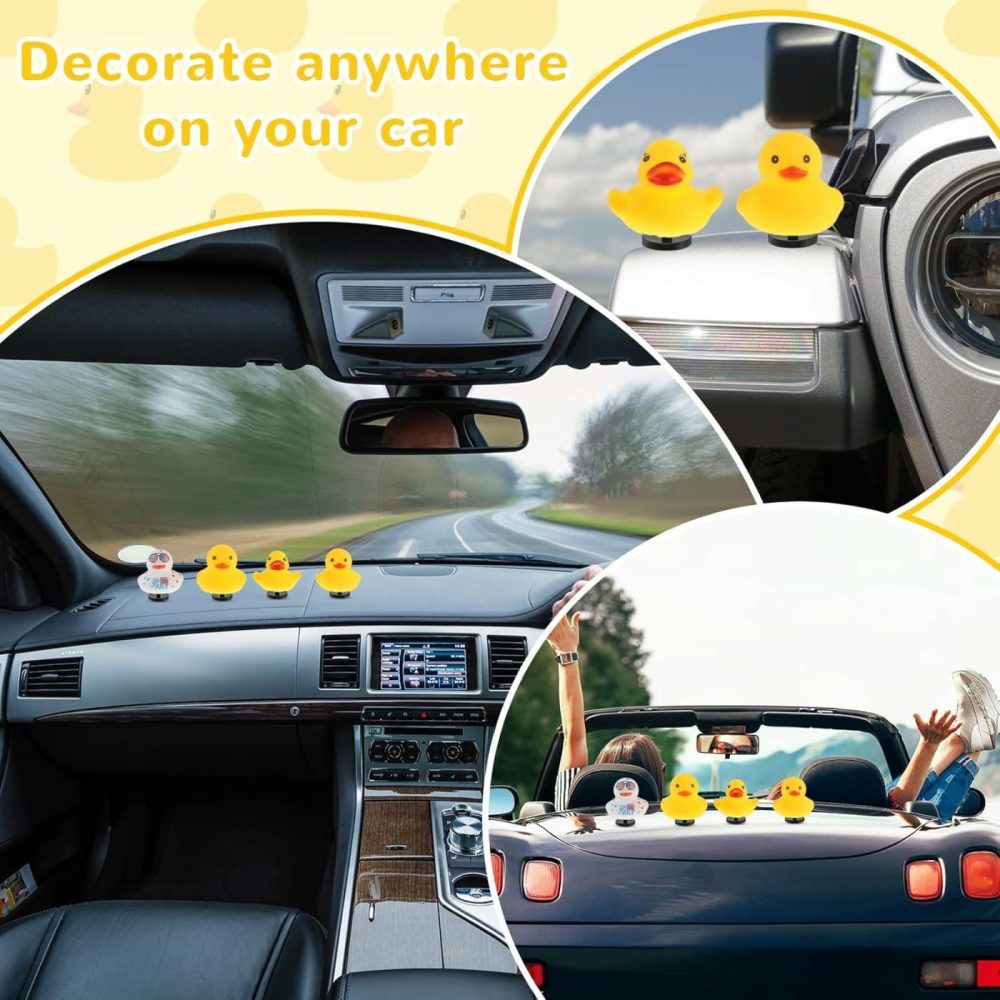 50 Pieces Duck Plug Rubber Duck Mount Black Plastic Rubber Duck Holder For Fixed Display Car Dashboard Bath Duck Accessories  Rubber Ducks Not Included  |  Bath Toys All Toys Bath Toys