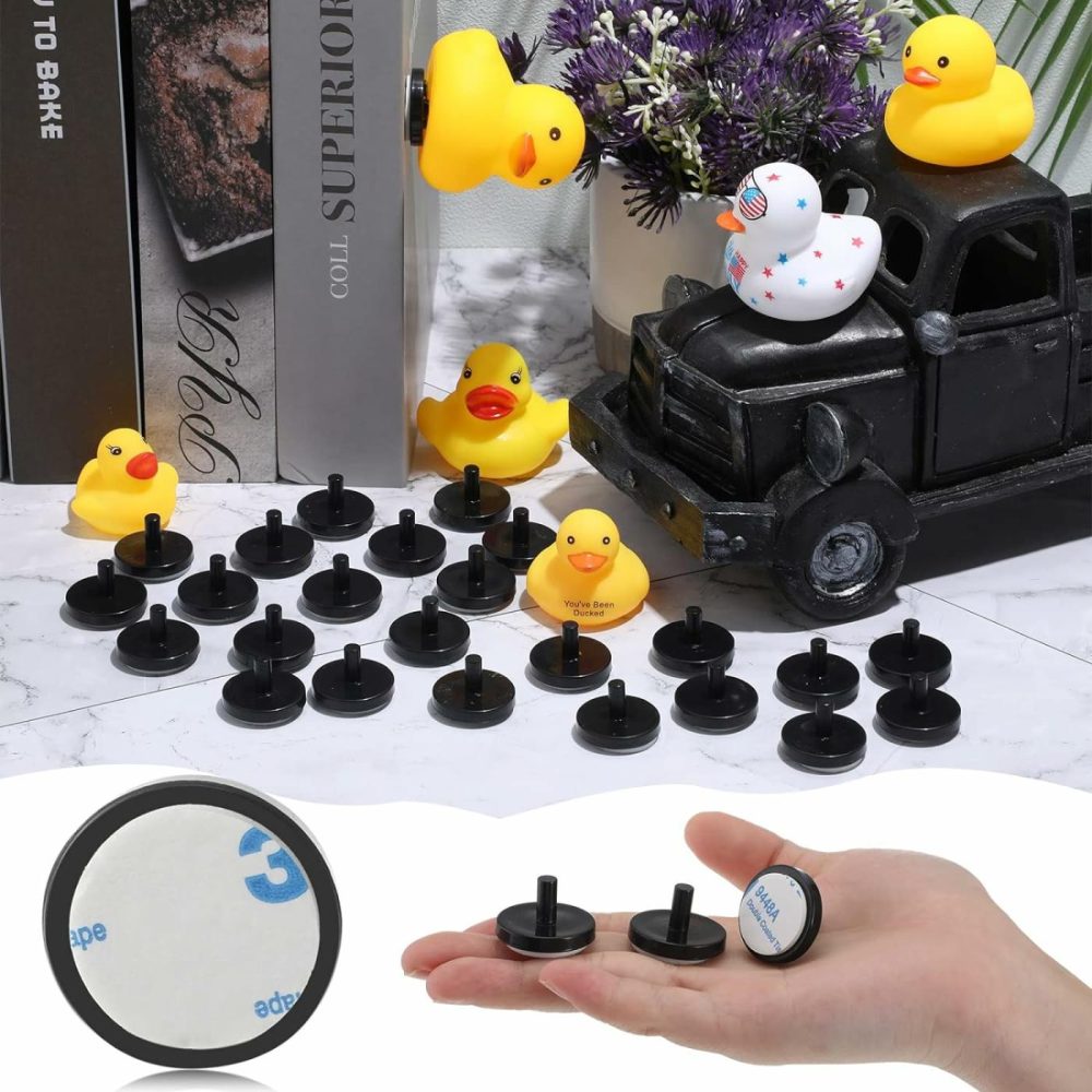 50 Pieces Duck Plug Rubber Duck Mount Black Plastic Rubber Duck Holder For Fixed Display Car Dashboard Bath Duck Accessories  Rubber Ducks Not Included  |  Bath Toys All Toys Bath Toys