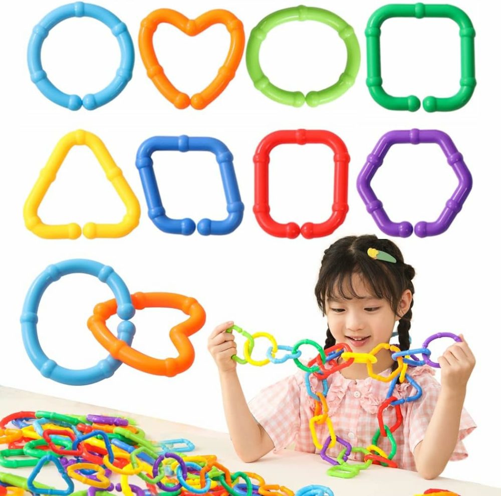 50Pcs Baby Rings Toy Links Plastic Babies Teething Ring Attach Baby Toys To Strollers Or Carrier Seat Or Baby Bouncers For Infants  |  Car Seat & Stroller Toys All Toys Car Seat & Stroller Toys