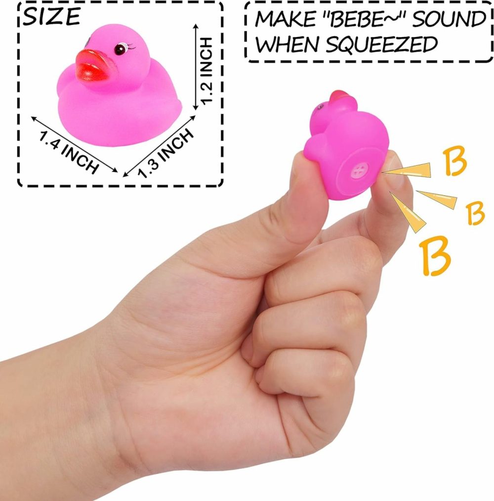 54-Pack Mini Rubber Ducks Set  Mini Colorful Rubber Duckies Bath Toy For Child,Float & Squeak Tiny Ducks Pool Toy Set For Kids Party Favors,Birthday Party Supplies,Prize Rewards  |  Bath Toys All Toys Bath Toys