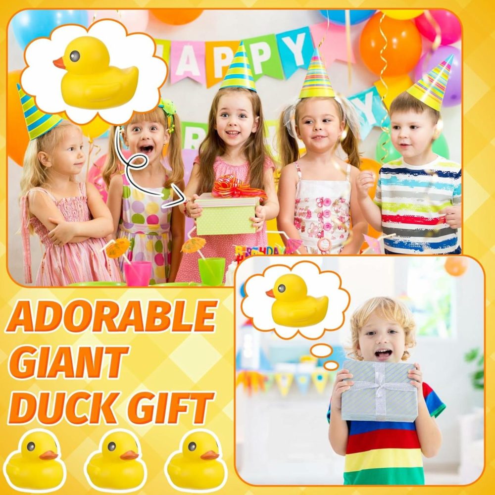 6.89 Inch Giant Rubber Duck Big Rubber Duck Large Duck Bath Toy With Squeaky Sound For Summer Baby Shower Birthday Party Favor Gift (Yellow)  |  Bath Toys All Toys Bath Toys