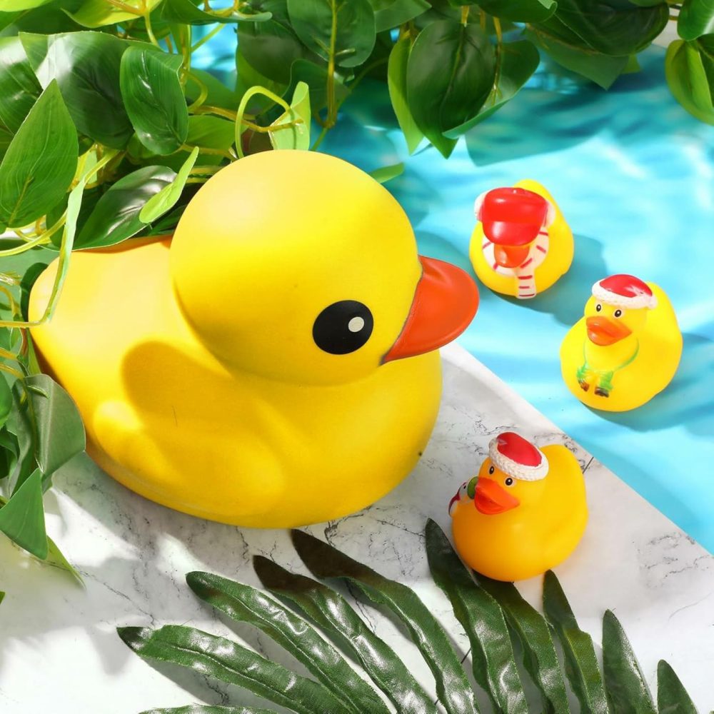 6.89 Inch Giant Rubber Duck Big Rubber Duck Large Duck Bath Toy With Squeaky Sound For Summer Baby Shower Birthday Party Favor Gift (Yellow)  |  Bath Toys All Toys Bath Toys