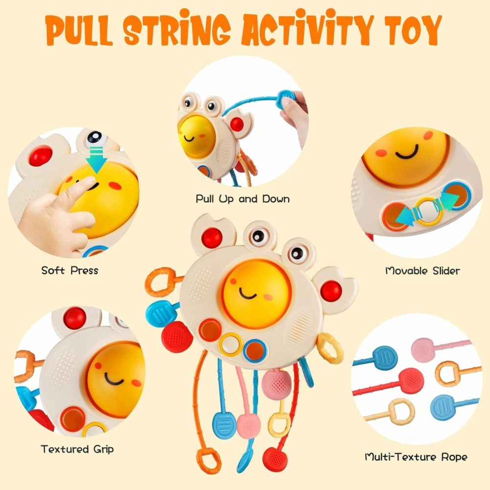 6 In 1 Baby Toys 6 To 12 Months  Montessori Toy For Toddlers 1-3  Infant Teething Babies Toy Stacking Blocks Rings Pull String Toy Sorter Sensory Bin  |  Sorting & Stacking Toys All Toys Sorting & Stacking Toys