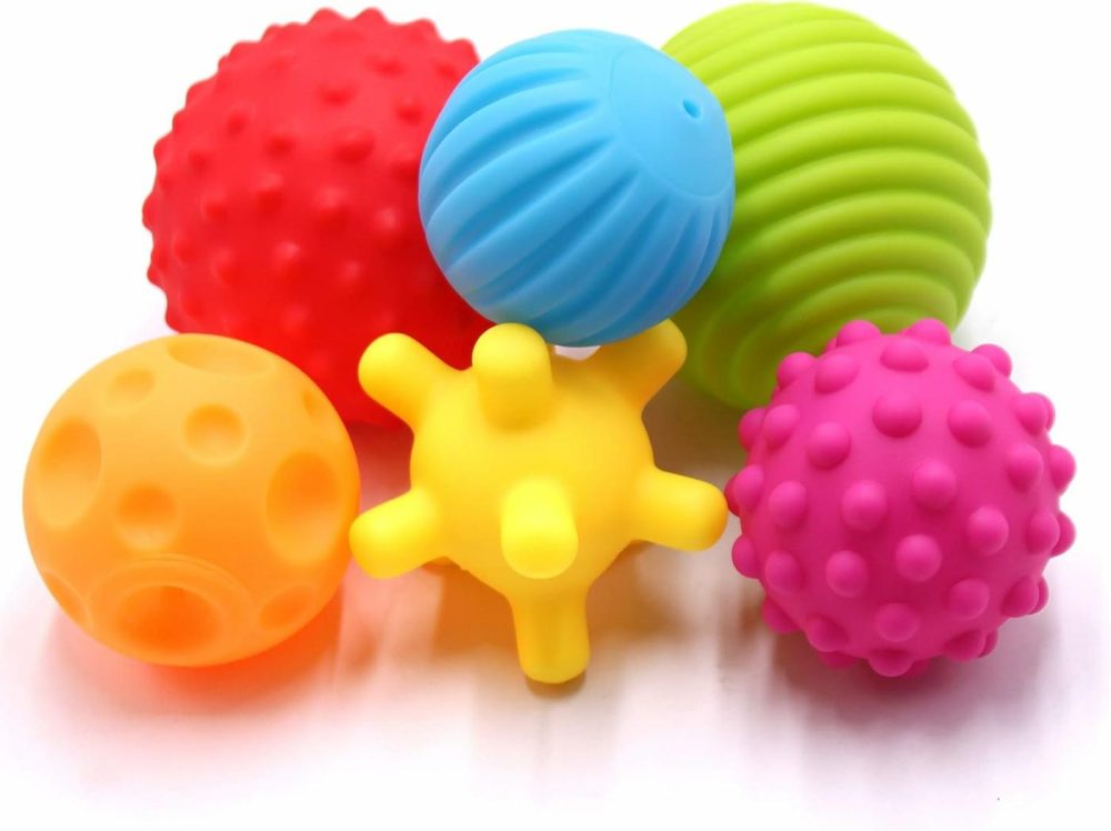 6 Pack Sensory Balls Spray Water Toy For Baby And Kids  Massage Soft & Textured Balls Set Develop Baby’s Tactile Senses Balls For Infant Touch Hand Ball  |  Balls All Toys Balls