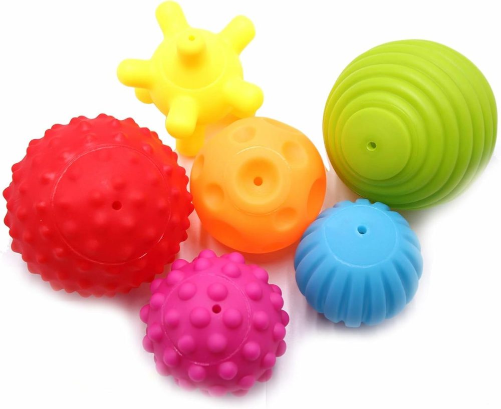 6 Pack Sensory Balls Spray Water Toy For Baby And Kids  Massage Soft & Textured Balls Set Develop Baby’s Tactile Senses Balls For Infant Touch Hand Ball  |  Balls All Toys Balls