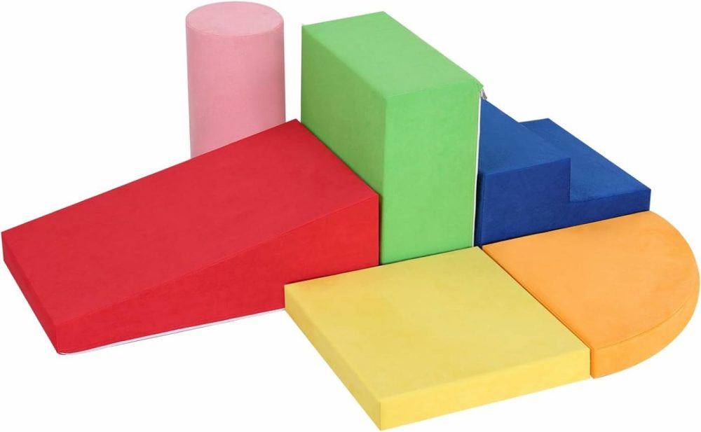 6-Piece Set Baby Foam Climbing Blocks For Toddlers – Baby Climbing Toys For Toddlers Indoor – Kids Soft Play Climbing For Toddlers – Velvet Foam Play Gym Playtime Corner Climber  |  Indoor Climbers & Play Structures All Toys Indoor Climbers & Play Structures