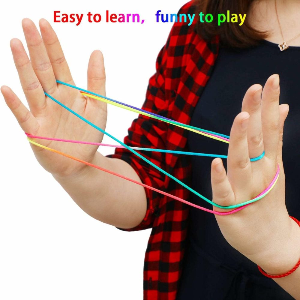 6 Pieces Cats Cradle String String Hand Game Finger String Toy Supplies  165 Cm Length  Rainbow Color  |  Sorting & Stacking Toys All Toys Sorting & Stacking Toys