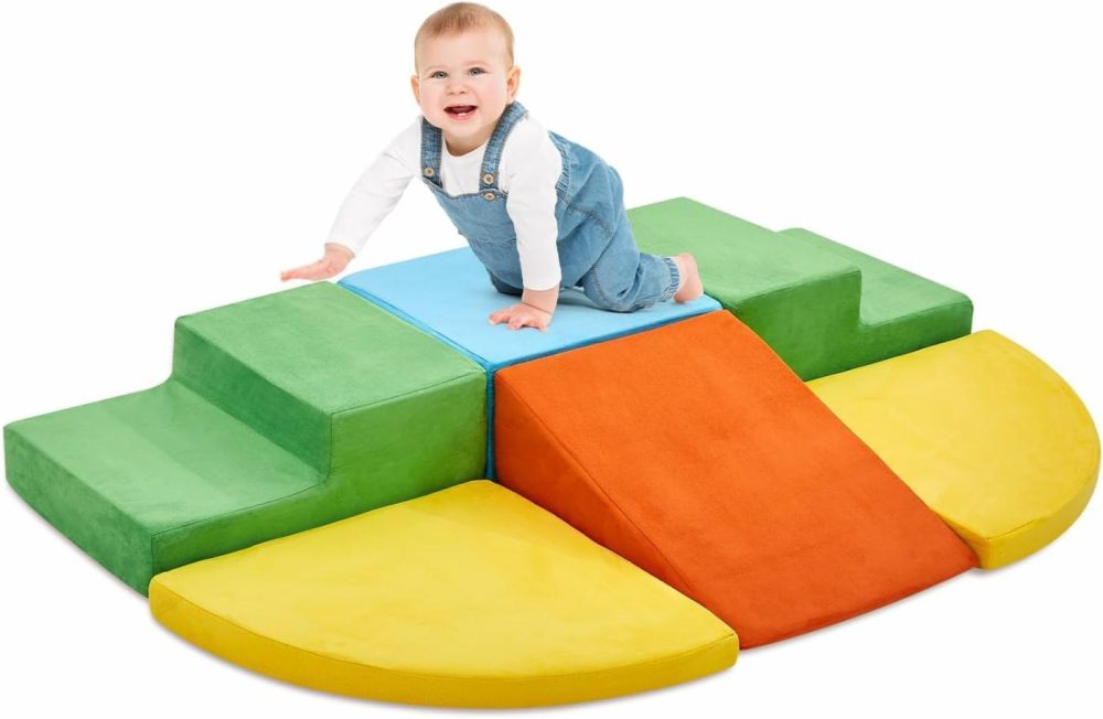 6 Pieces Kids Climbing Toys For Toddlers,Climb & Crawl Soft Foam Block Activity Play Set  Foam Play Gym Climbing Blocks,Toddler Climbing Toys Indoor  Soft Foam Toys For Kids Crawling And Sliding  |  Indoor Climbers & Play Structures All Toys Indoor Climbers & Play Structures