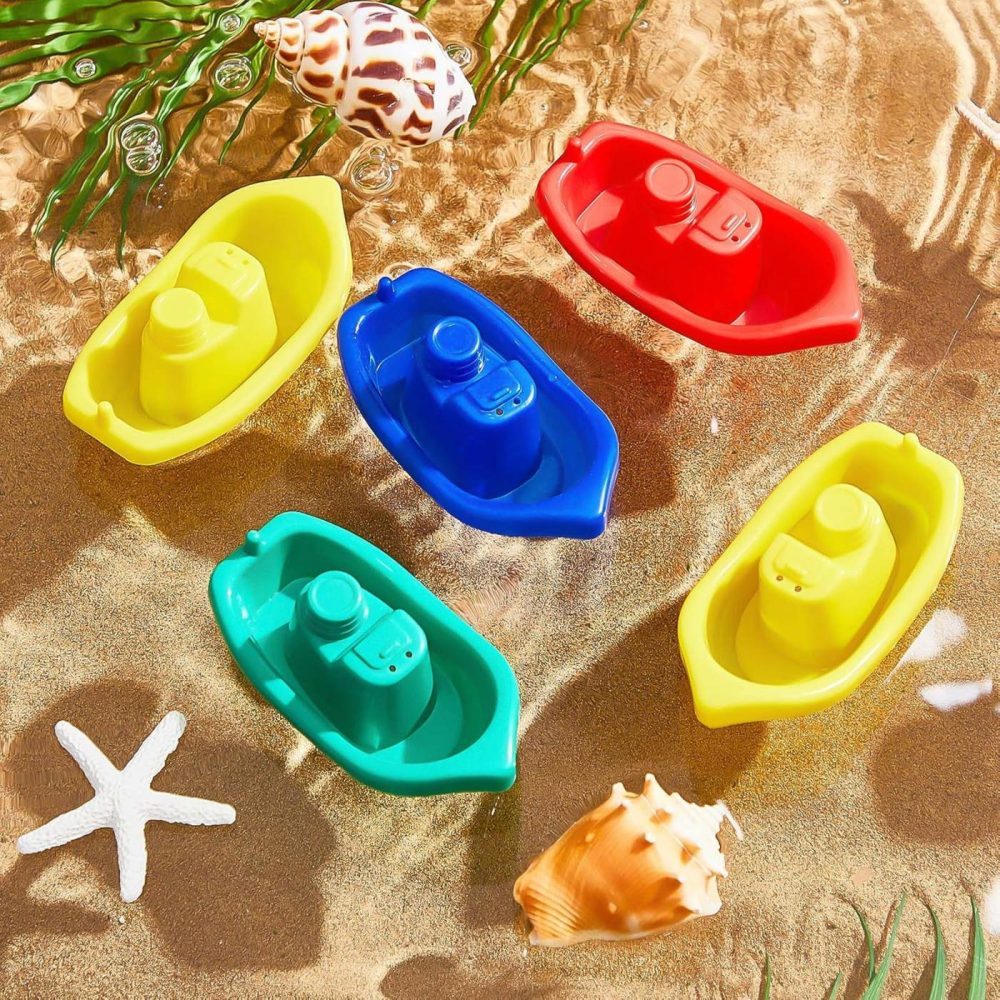 60 Pieces Little Boat Bath Boats Toy Bathtub Toys Stackable Boat Bath Toys Floating Plastic Pool And Bathtub Toys For Baby And Toddler Summer Water Toys  4 Colors  |  Bath Toys All Toys Bath Toys