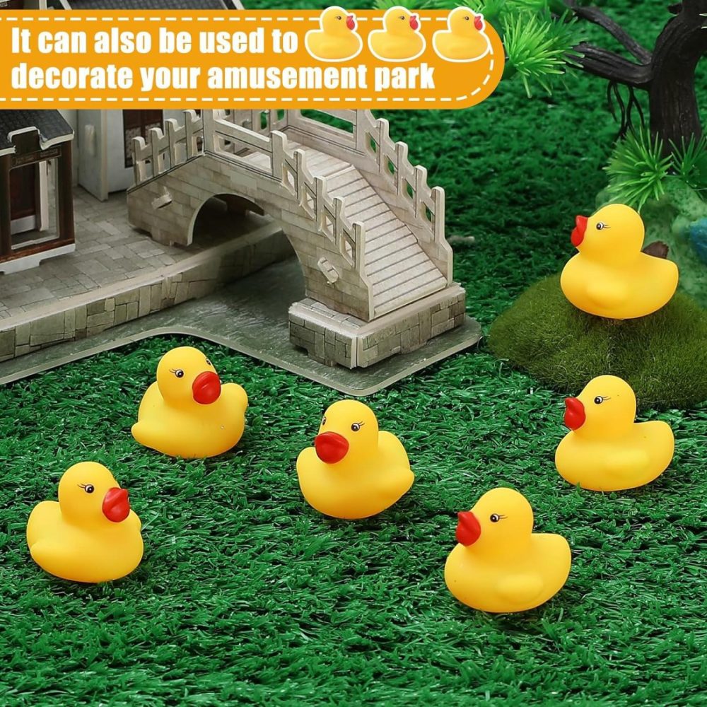 60Pcs Rubber Duck – Bath Toys – Pool Toys – Mini Ducks Bulk For Kids Baby Shower Decorations Birthday Party Favors Gift Classroom Summer Beach Pool Activity Carnival Game (Yellow)  |  Bath Toys All Toys Bath Toys