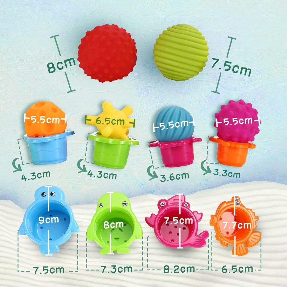 6Pc Sensory Balls For Baby – Textured Multi Ball Set For Babies & Toddlers  Squeezy Tactile Sensory Toys With Stacking Cup  Montessori Infant Baby Toys  |  Balls All Toys Balls