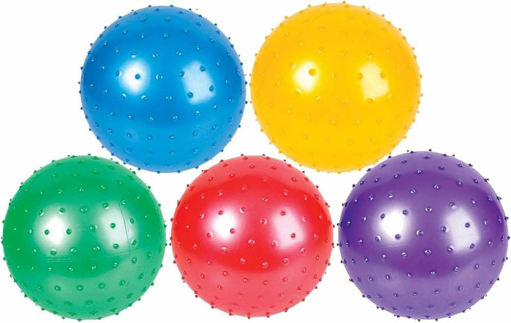 7 Inch Knobby Balls Assorted Colors  5 Pack  |  Balls All Toys Assorted