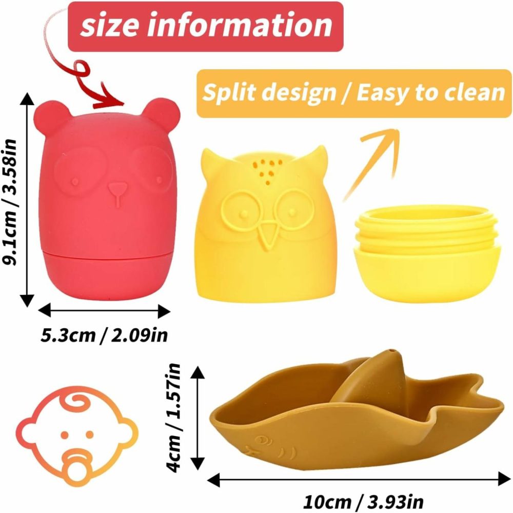 7-Piece Mold Free Silicone Baby Bath Toy Set For Infants 6-12 Months  Bathtub Toys For Toddlers 1-3  Water Toys  Pool Toy  Dishwasher Safe  |  Bath Toys All Toys Bath Toys