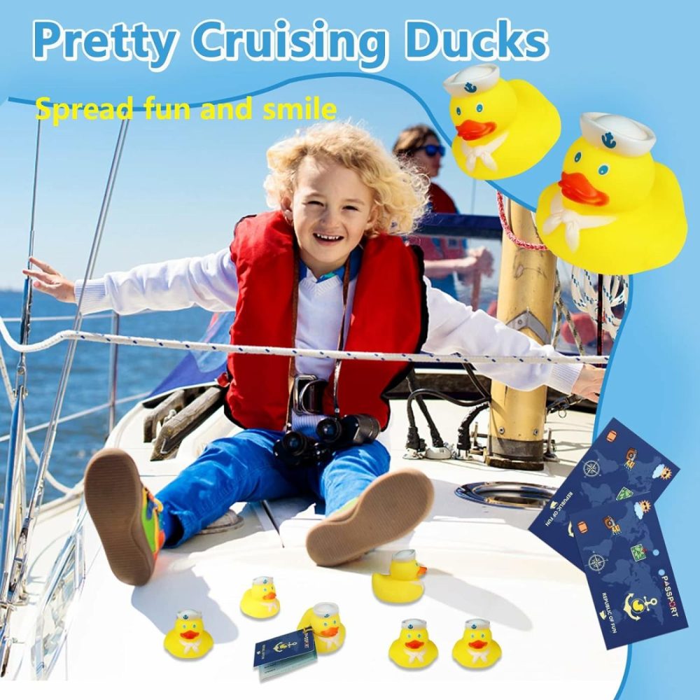 72 Pcs Cruise Ducks Tag Kits  Includes 24 Rubber Ducks For Cruise Ships 24 Cruising Ducks Tag Cards And 24 Rubber Bands For Hiding Carnival Party Game  |  Bath Toys All Toys Bath Toys