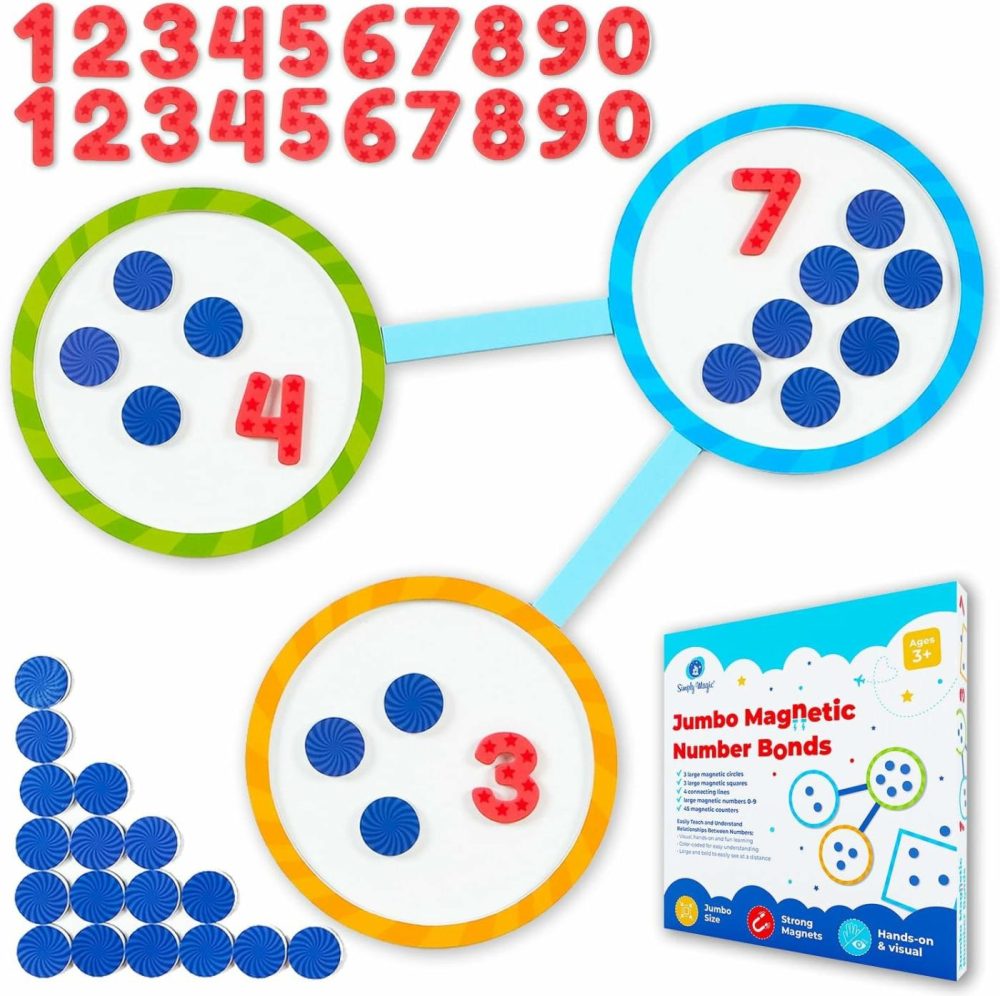 75 Pcs Magnetic Number Bonds Set – Magnetic Numbers For Whiteboard  Number Bonds Games  Magnetic Number Line  Math Aids Accessories Supplies For Classroom  Magnetic Math Manipulatives –  |  Early Development & Activity Toys All Toys Early Development & Activity Toys