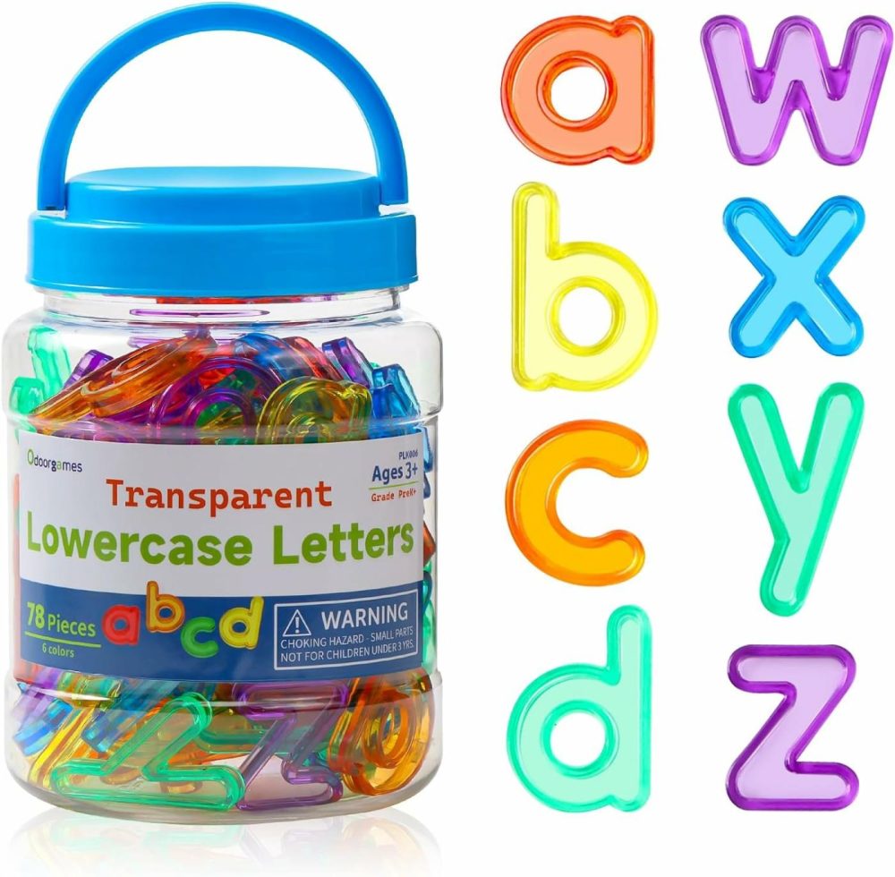 78 Pcs Translucent Lowercase Letters – Learning Toy For Light Table Accessories And Manipulatives  |  Sorting & Stacking Toys All Toys Sorting & Stacking Toys