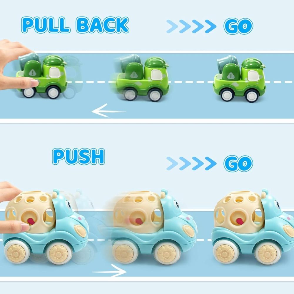 8 Pack Mini Toy Cars For Toddlers 1-3 Pull Back Cars For Toddlers 1 2 3 4 Year Old Truck Toys Friction Powered Car Kids Boys Birthday Gifts Baby Girls Toys  |  Push & Pull Toys All Toys Push & Pull Toys