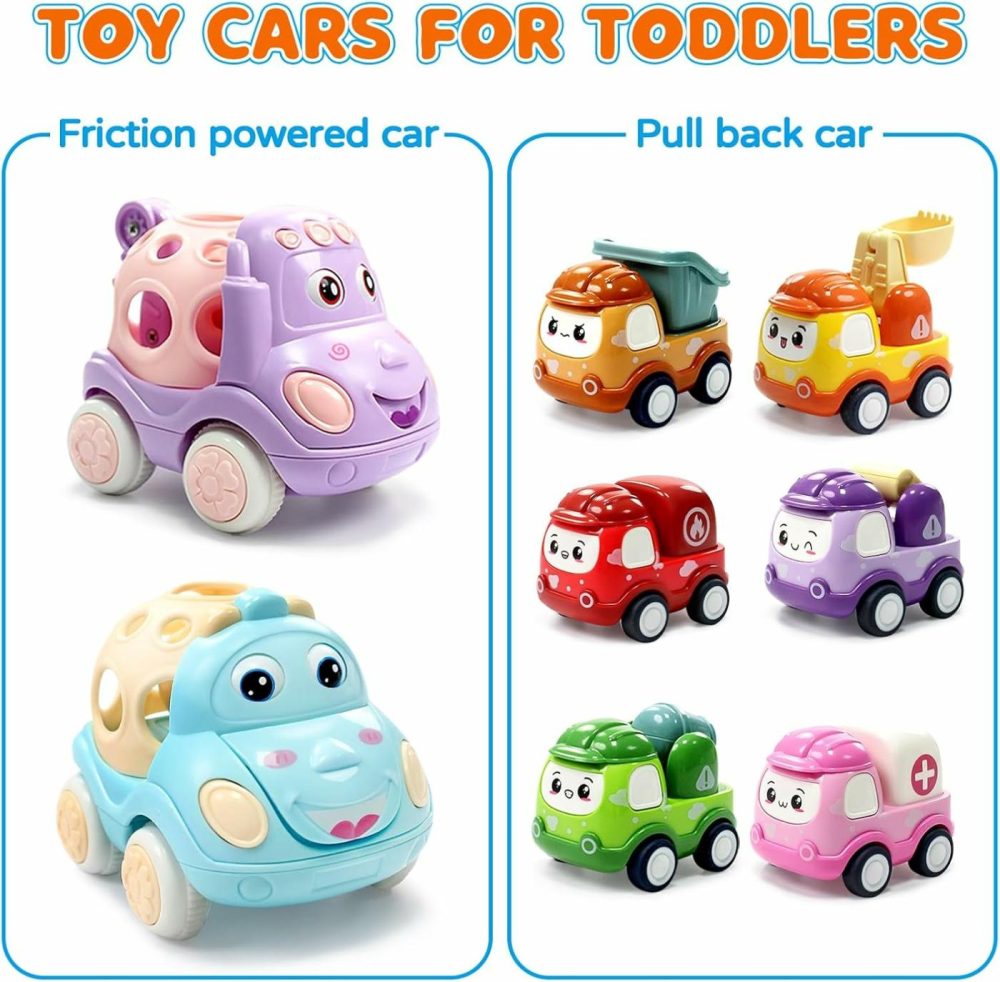 8 Pack Mini Toy Cars For Toddlers 1-3 Pull Back Cars For Toddlers 1 2 3 4 Year Old Truck Toys Friction Powered Car Kids Boys Birthday Gifts Baby Girls Toys  |  Push & Pull Toys All Toys Push & Pull Toys