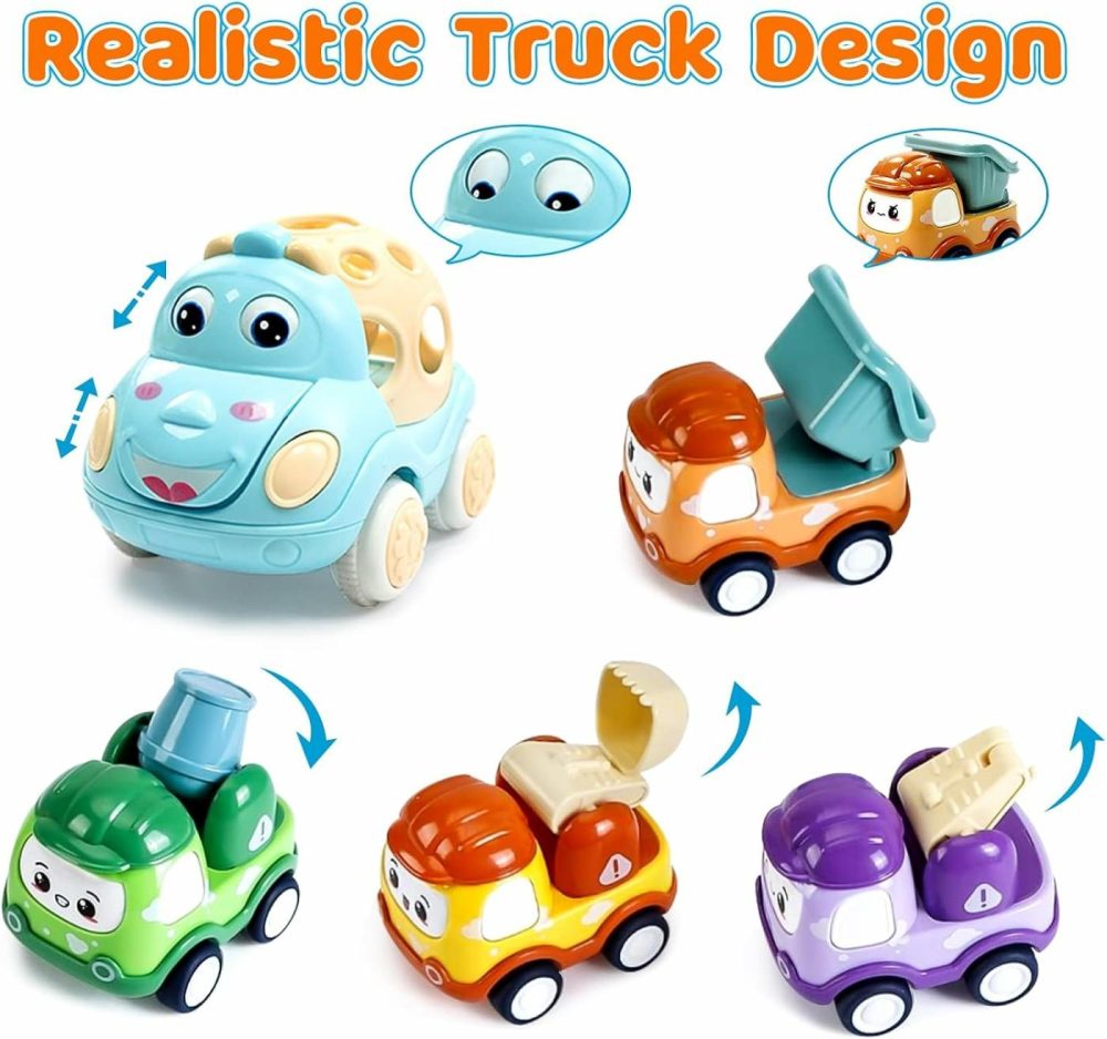 8 Pack Mini Toy Cars For Toddlers 1-3 Pull Back Cars For Toddlers 1 2 3 4 Year Old Truck Toys Friction Powered Car Kids Boys Birthday Gifts Baby Girls Toys  |  Push & Pull Toys All Toys Push & Pull Toys