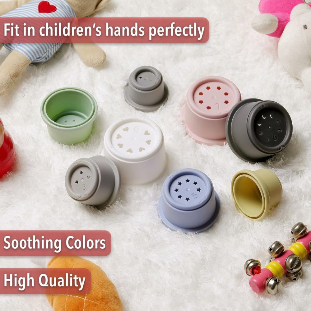 8 Pcs  Baby Stacking Toys/Cups  Nesting Cups  Stackable Cups For Baby And Toddler  |  Sorting & Stacking Toys All Toys Sorting & Stacking Toys