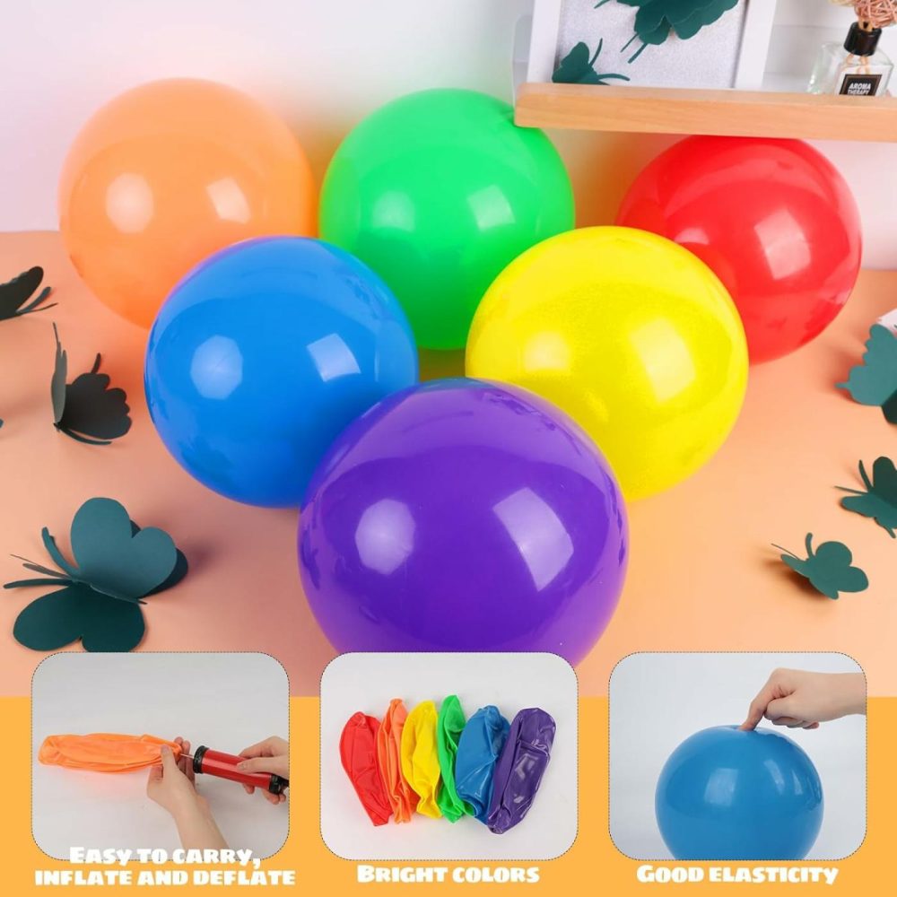 8Pcs Inflatable Bouncy Balls  Playground Balls Bouncing Sensory Balls With Hand Air Pump For Park Backyard Indoor Outdoor Games  |  Balls All Toys Balls