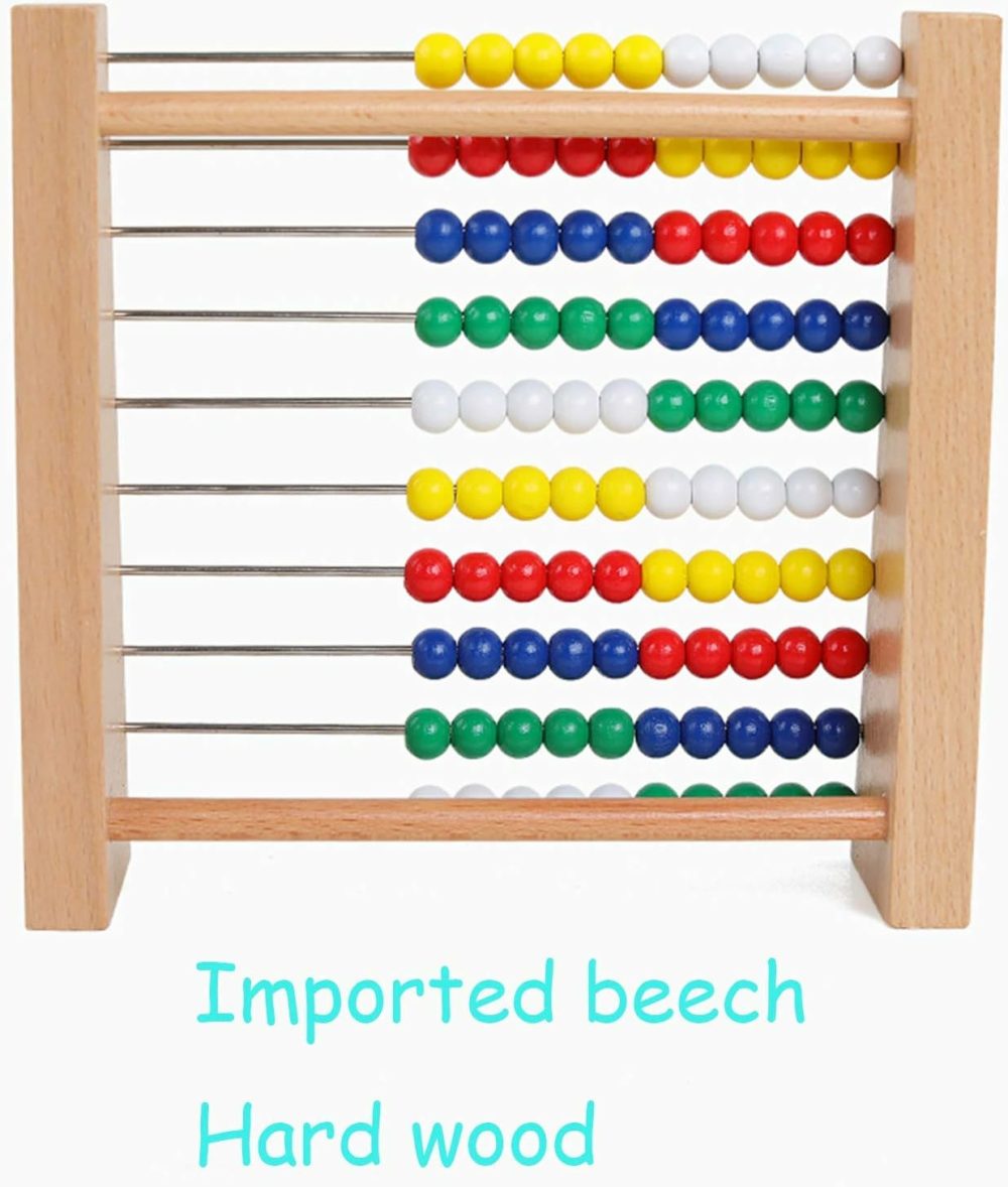 Abacus For Kids Math Preschool Number Learning Classic Wooden Toy Developmental Toy Wooden Beads 8 Extension Activities Great Gift Toddler Girls And Boys  |  Abacuses Abacuses Abacuses