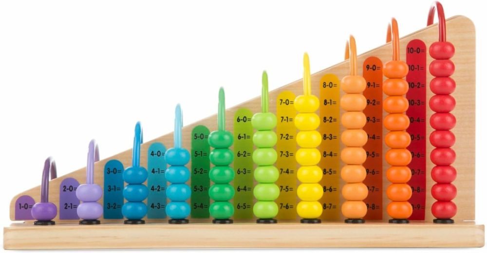 Add & Subtract Abacus – Educational Toy With 55 Colorful Beads And Sturdy Wooden Construction  3 – 6 Years  |  Abacuses Abacuses Abacuses