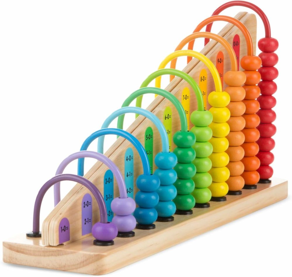 Add & Subtract Abacus – Educational Toy With 55 Colorful Beads And Sturdy Wooden Construction  3 – 6 Years  |  Abacuses Abacuses Abacuses