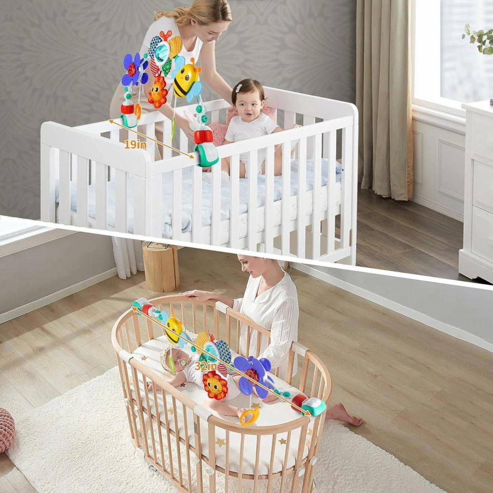 Adjustable Arch Bassinet Toys For Infant & Toddlers  Stroller Arch  Baby Crib Toys With Fascinating Toys For Stimulating Baby’s Senses And Developing Motor Skills  |  Car Seat & Stroller Toys All Toys Car Seat & Stroller Toys