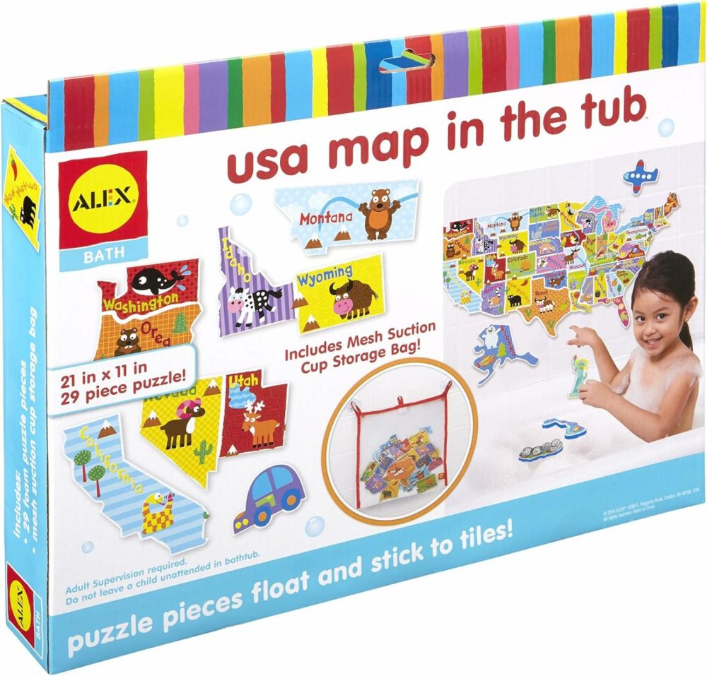 Alex Bath Usa Map In The Tub Kids Bath Activity  |  Bath Toys All Toys Bath Toys