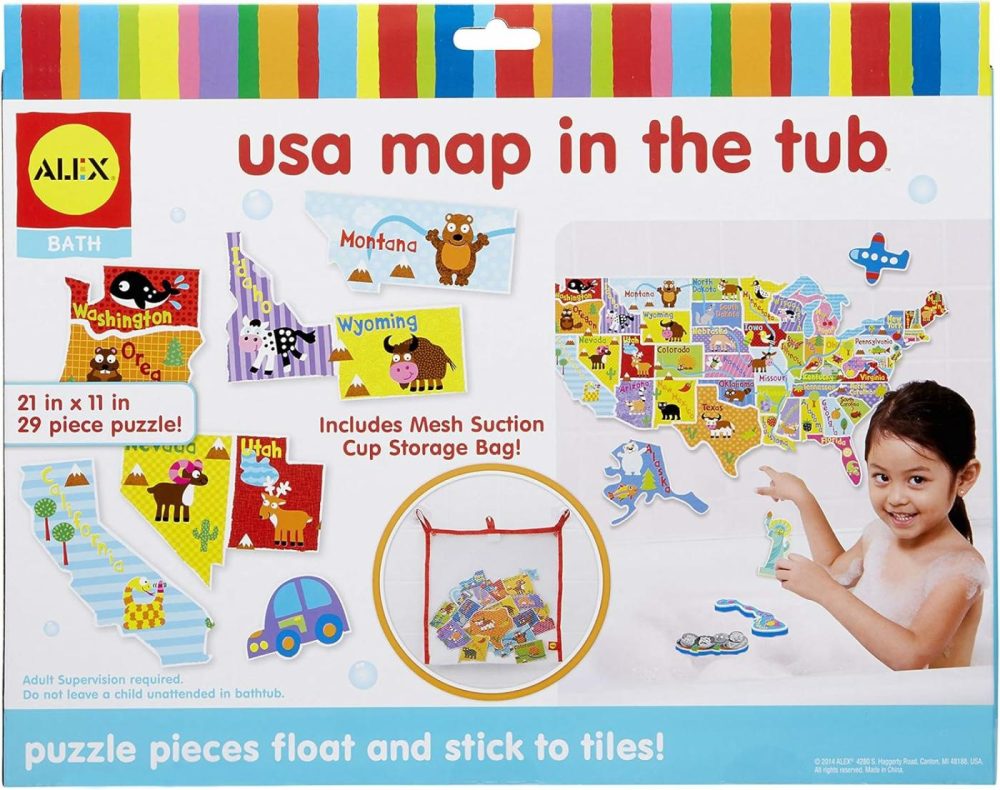 Alex Bath Usa Map In The Tub Kids Bath Activity  |  Bath Toys All Toys Bath Toys