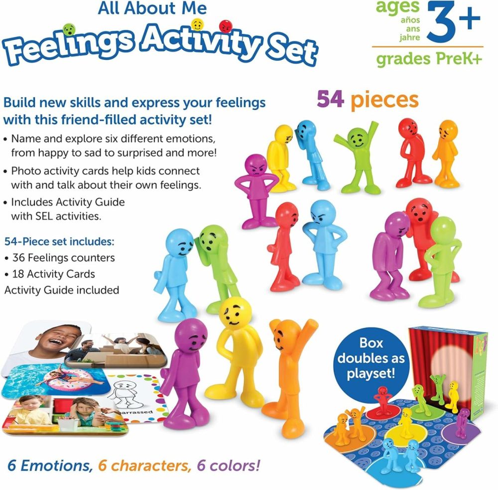 All About Me Feelings Activity Set – 54 Pieces  Ages 3+ Toddler Social Emotional Learning Games  Communication Games For Kids  Emotion Toys  Feeling Toys For Kids  |  Sorting & Stacking Toys All Toys Sorting & Stacking Toys