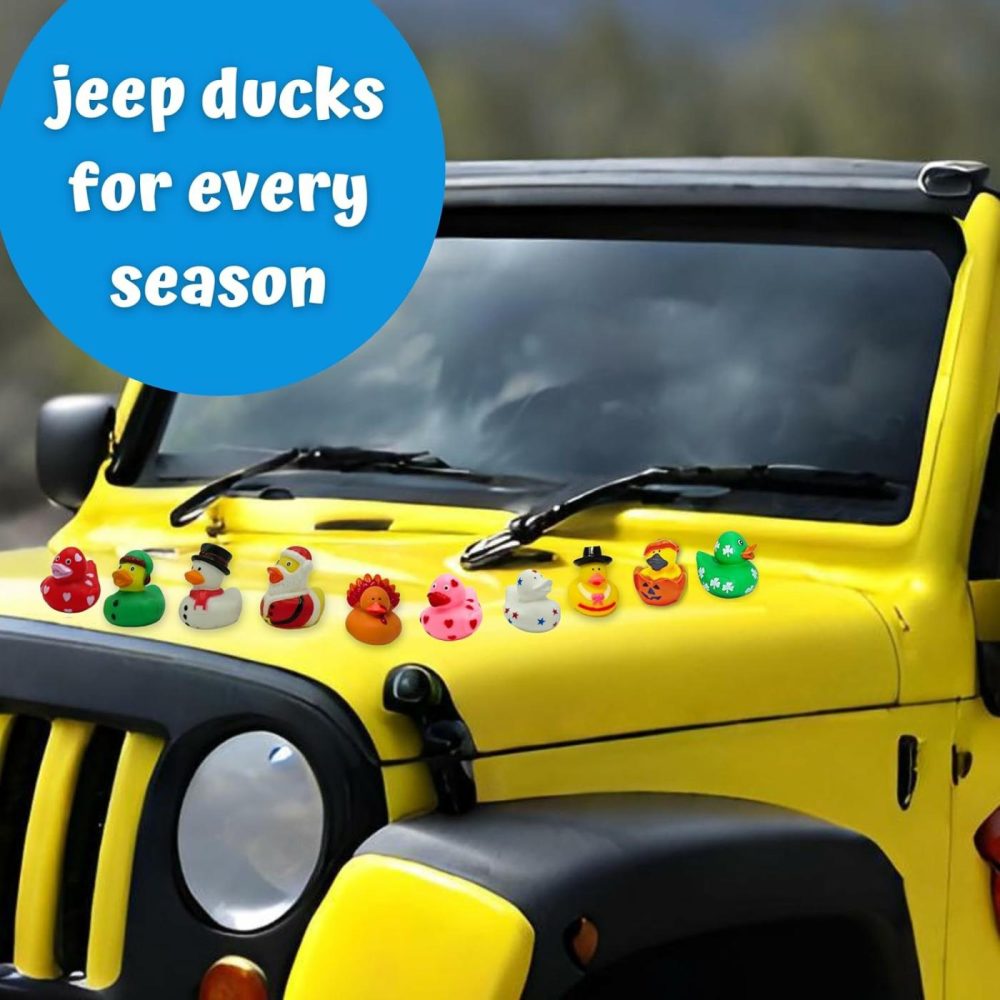 All Holidays Rubber Ducks In Bulk 42 Pack – Includes Patriotic Rubber Duckies  Bath Toys For Kids Boys & Girls  Gift For Jeep Owners  Jeep Ducking By 4Es Novelty  |  Bath Toys All Toys Bath Toys