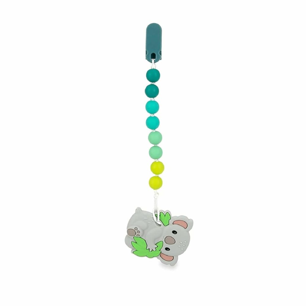 All Silicone Teether With Bonus Silicone Pacifinder With Clip – 3+ Months  1Pk  Koala  |  Teethers All Toys Teethers