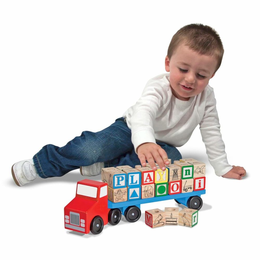 Alphabet Blocks Wooden Truck Educational Toy  |  Car Seat & Stroller Toys All Toys Car Seat & Stroller Toys