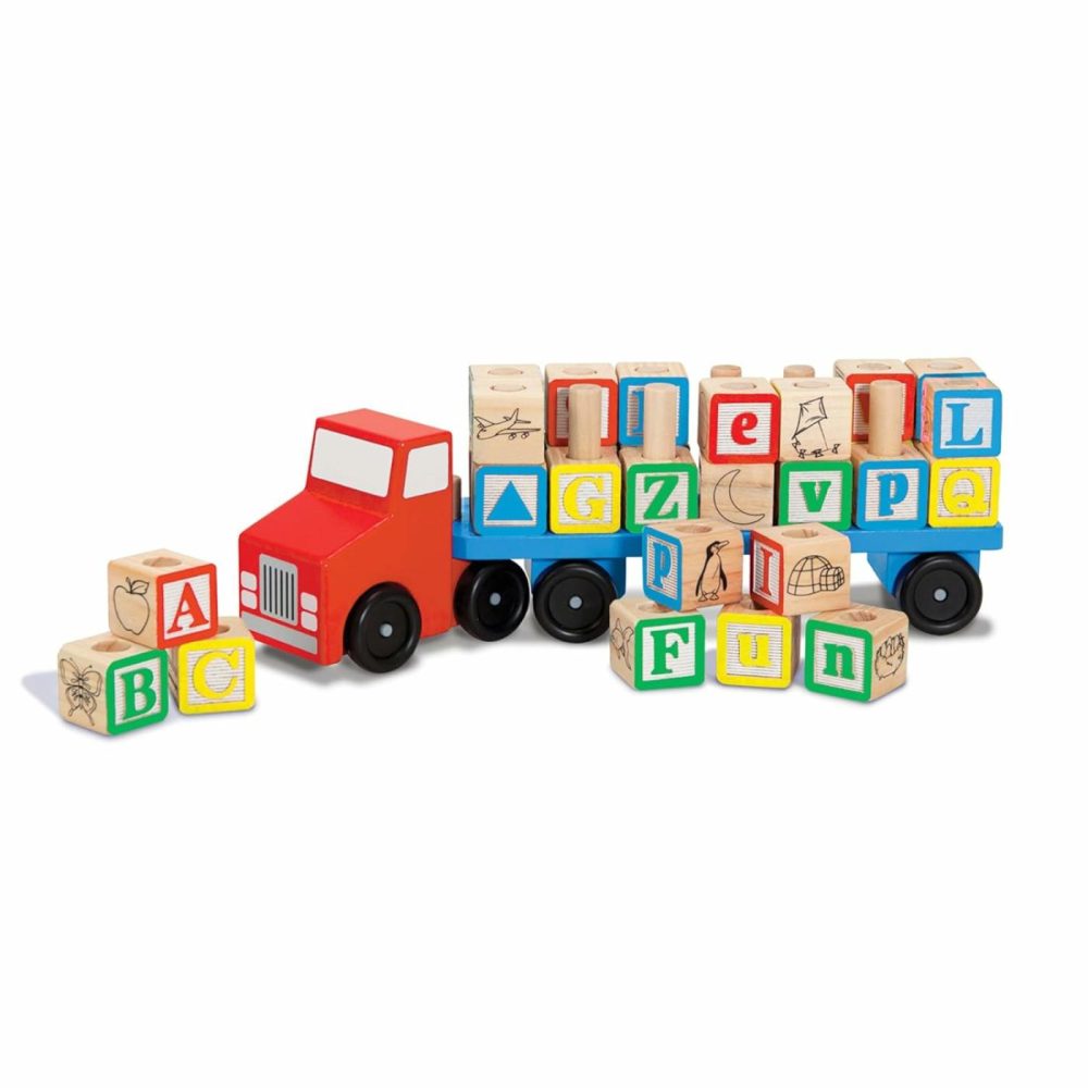 Alphabet Blocks Wooden Truck Educational Toy  |  Car Seat & Stroller Toys All Toys Car Seat & Stroller Toys