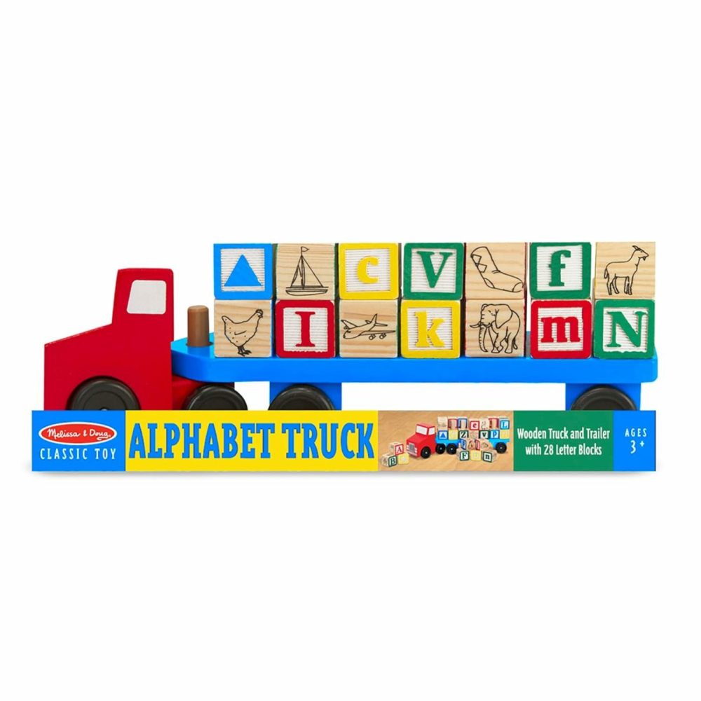 Alphabet Blocks Wooden Truck Educational Toy  |  Car Seat & Stroller Toys All Toys Car Seat & Stroller Toys