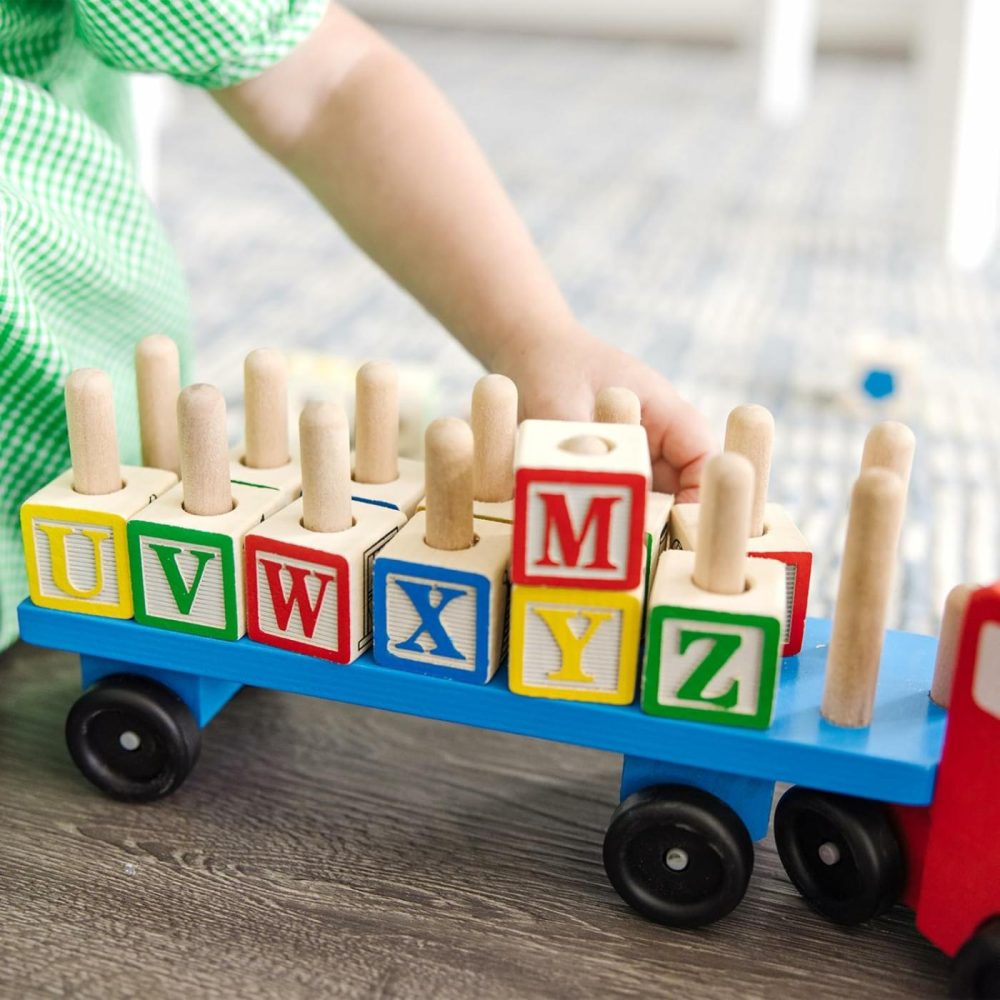 Alphabet Blocks Wooden Truck Educational Toy  |  Car Seat & Stroller Toys All Toys Car Seat & Stroller Toys