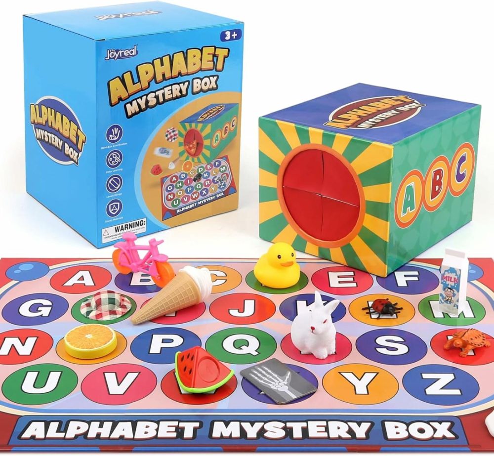 Alphabet Learning Toys With Alphabet Mystery Box  26 Pcs Letter Sounds Matching Game  Fine Motor Learning Toys For Preschool Kindergarten Classroom  |  Sorting & Stacking Toys All Toys Sorting & Stacking Toys