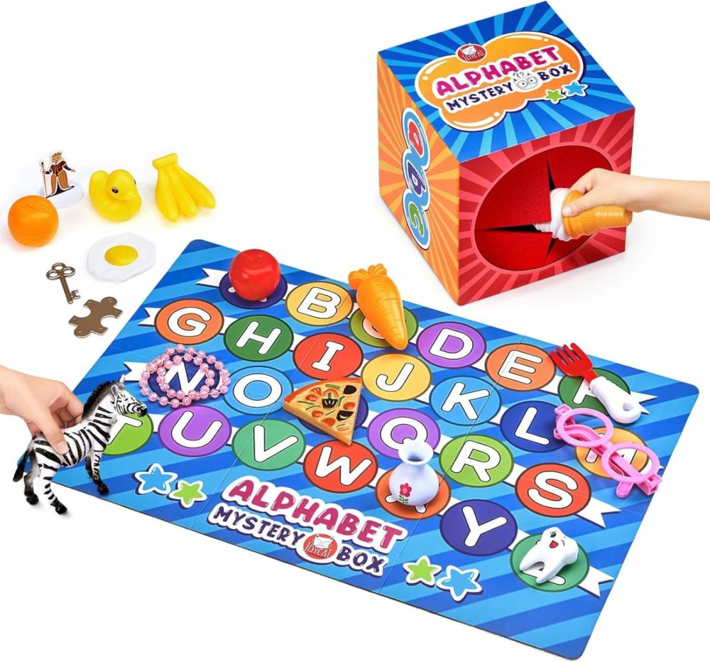 Alphabet Mystery Box For Kids 26 Pcs Letters Sorting Matching Game Activities Letter Sounds Fine Motor Learning Toys For Preschool Kindergarten Classroom Gift For 3+ Years Kids Toddlers  |  Sorting & Stacking Toys All Toys Sorting & Stacking Toys