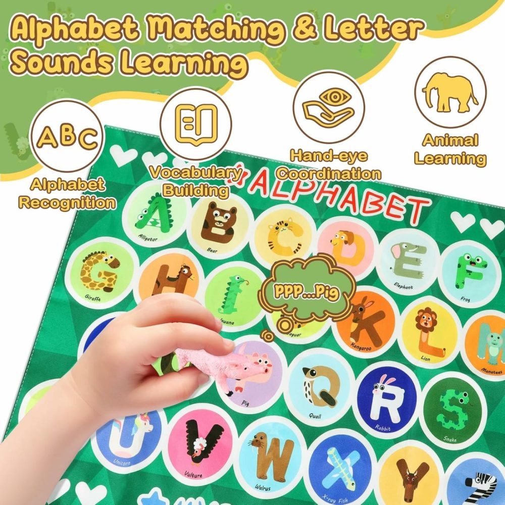 Alphabet Mystery Box For Kids – Alphabet Learning Toy With 26 Pcs Animal Figurines Letter Matching Game Montessori Educational Toy Preschool Kindergarten Gift For Toddlers Ages 3-8  |  Sorting & Stacking Toys All Toys Sorting & Stacking Toys