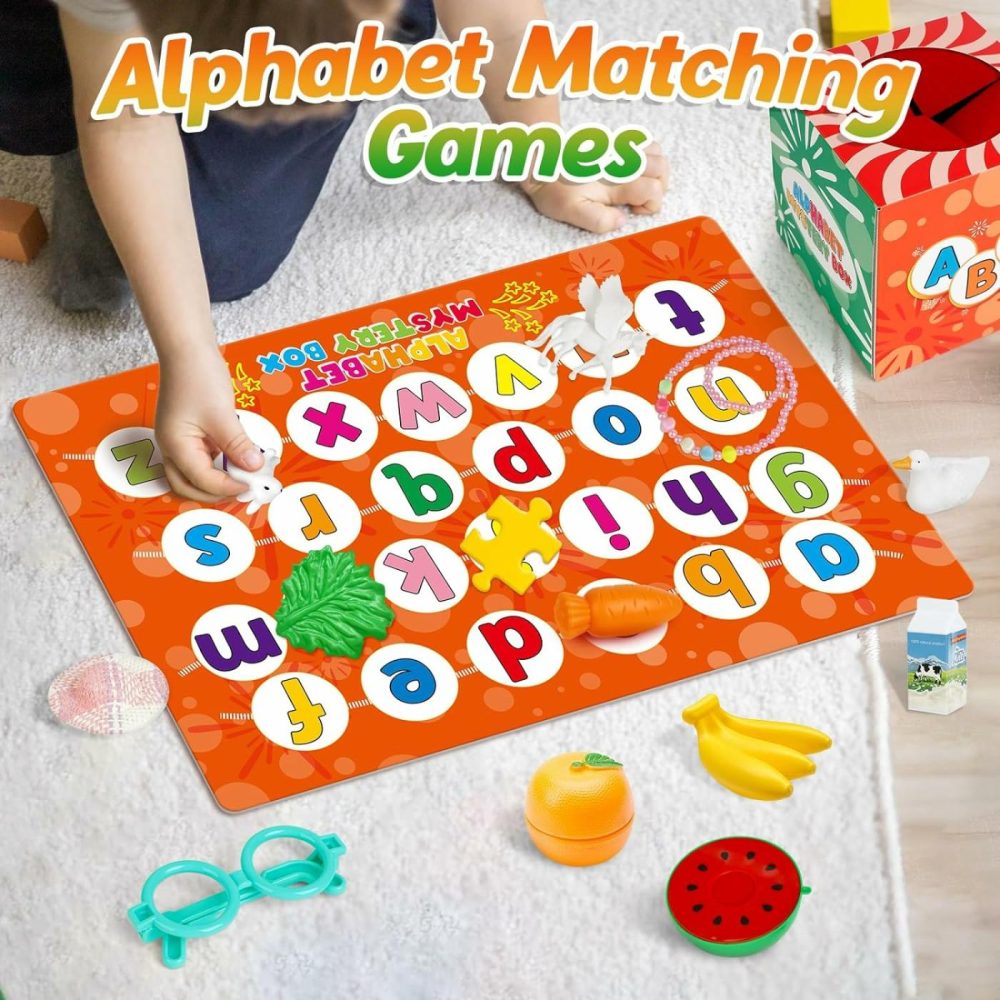 Alphabet Mystery Box For Kids,26 Pcs Abc Learning Toys,Letters Sorting Matching Games For Toddlers,Letter Sounds,Speech Therapy Fine Motor Toys For Preschool Kindergarten Classroom  |  Sorting & Stacking Toys All Toys Sorting & Stacking Toys