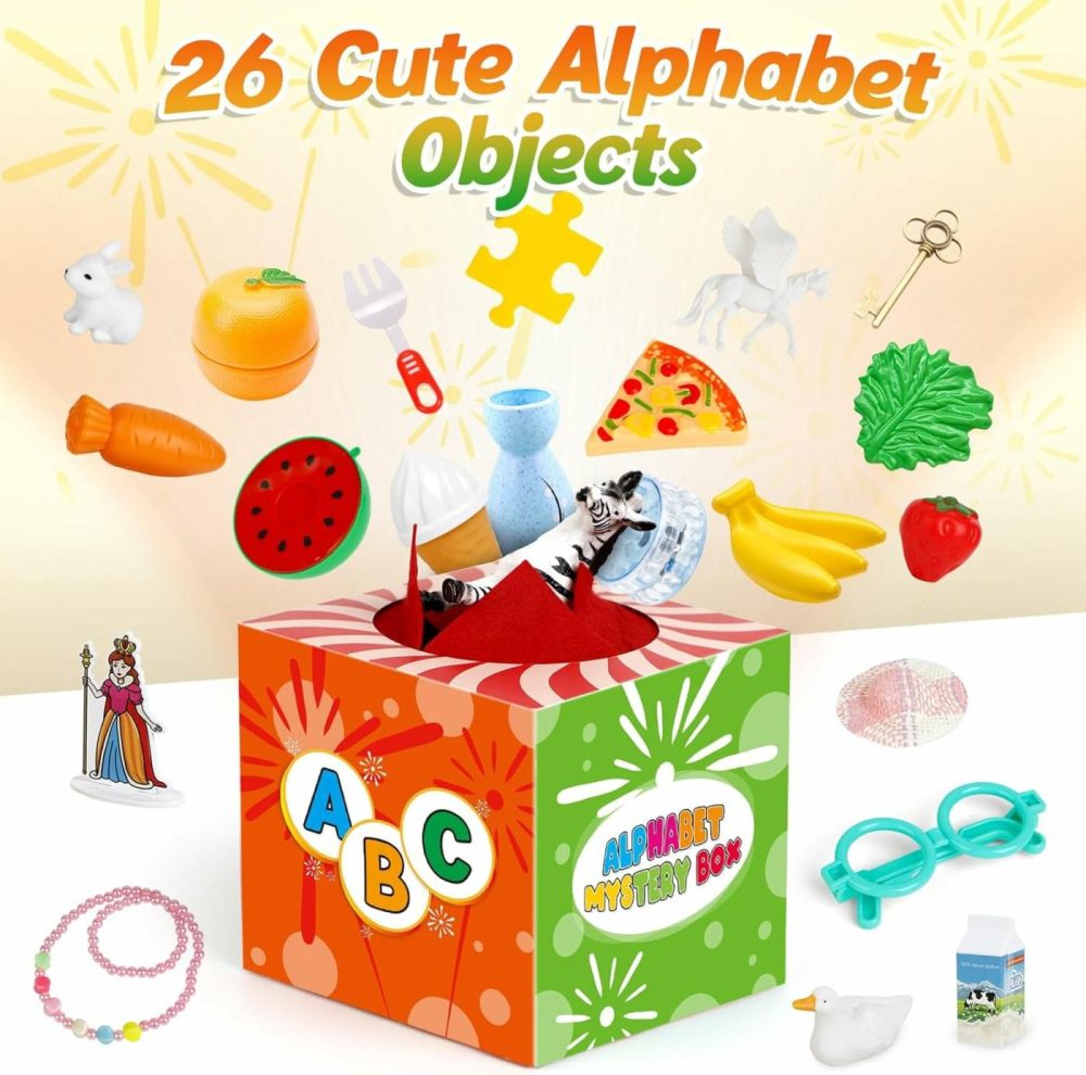 Alphabet Mystery Box For Kids,26 Pcs Abc Learning Toys,Letters Sorting Matching Games For Toddlers,Letter Sounds,Speech Therapy Fine Motor Toys For Preschool Kindergarten Classroom  |  Sorting & Stacking Toys All Toys Sorting & Stacking Toys