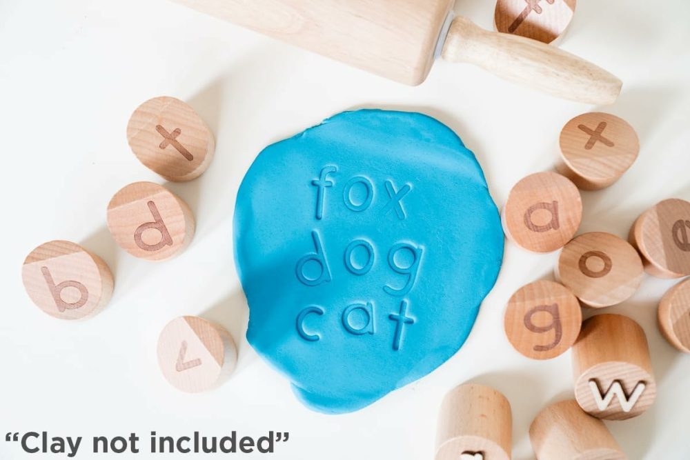 Alphabet Playdough Stamps For Kids – Lowercase Letter Stamp Set – Abc Toddler Clay Dough Stampers  |  Sorting & Stacking Toys All Toys Sorting & Stacking Toys