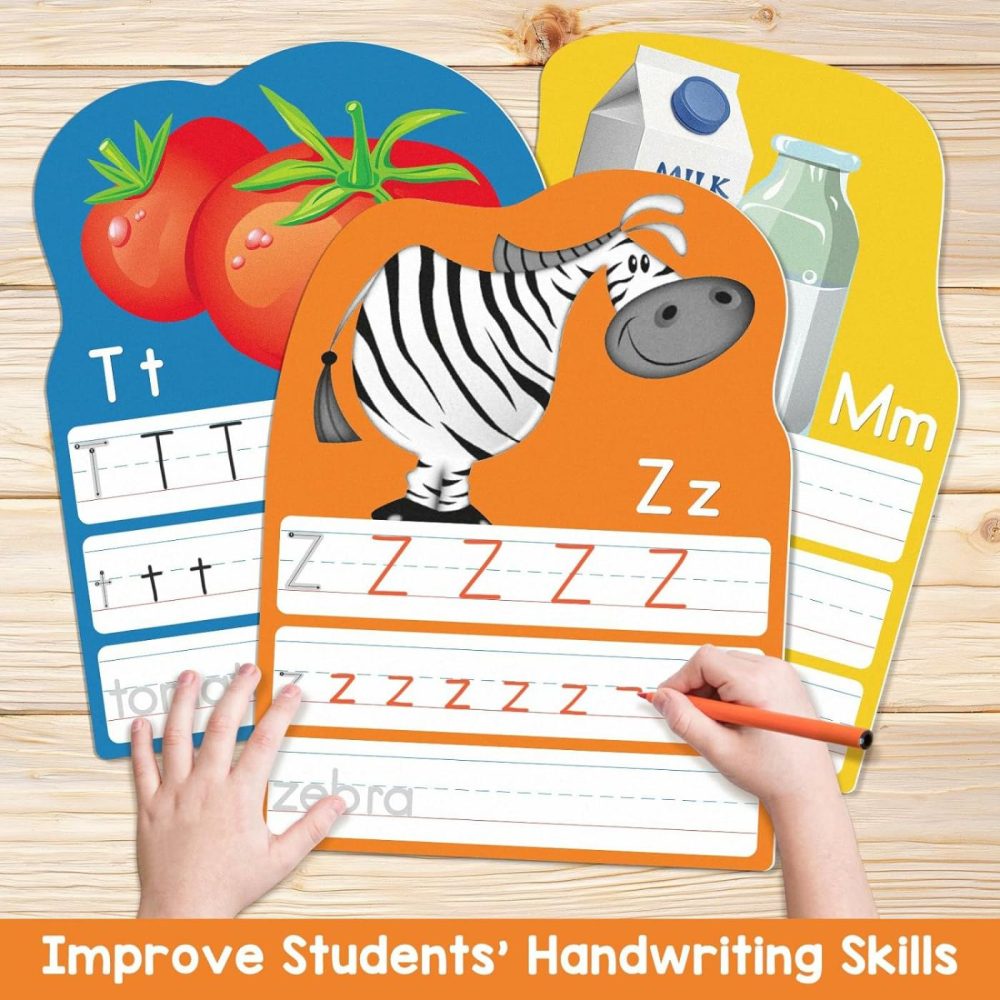 Alphabet Writing Practice Cards  Handwriting Letter Educational Cards For Kindergarten＆Grade1-3，Double-Sided Printing For Trace Uppercase Lowercase Letter  13 Dry Erase Cards  26 Page.  |  Early Development & Activity Toys All Toys Early Development & Activity Toys