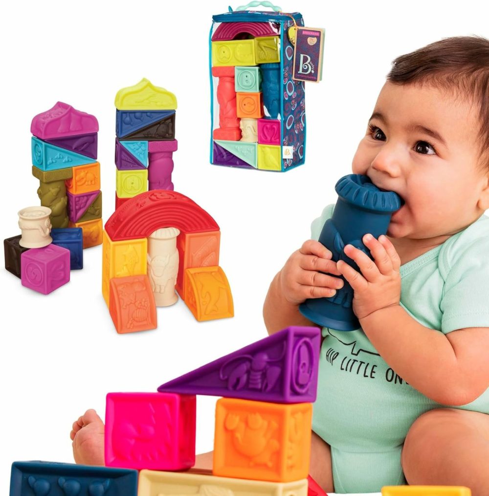 – Alphabetical Sort & Stack Developmental Baby Blocks- 26 Soft Blocks For Kids & Babys- Elemenosqueeze- 6 Months +  |  Sorting & Stacking Toys All Toys Sorting & Stacking Toys