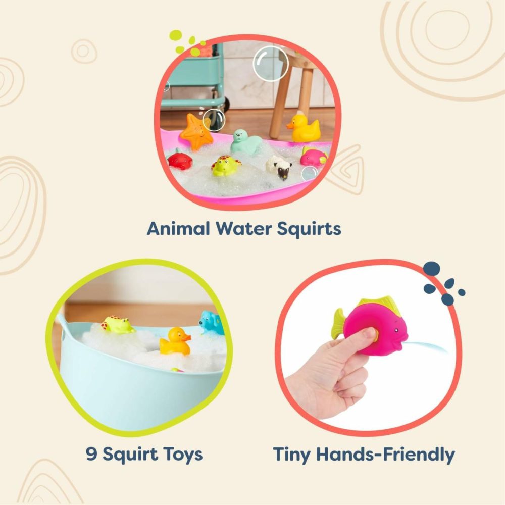 Animal Bath Squirts- Water Play- 9 Water Squirts – Baby Bath Toys -Tub Toys For Babies – 10 Months +  |  Bath Toys All Toys Bath Toys