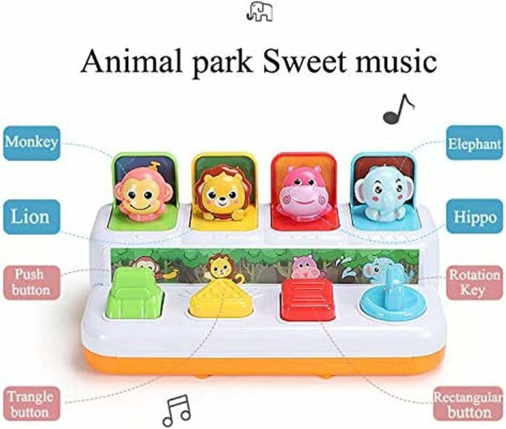 Animal Park Interactive Pop Up Music Toy,Up- Early Education Activity Center Toy  Ages 7 8 9 10 11 12 Months And Up Infant Toddlers Toys.  |  Musical Toys All Toys