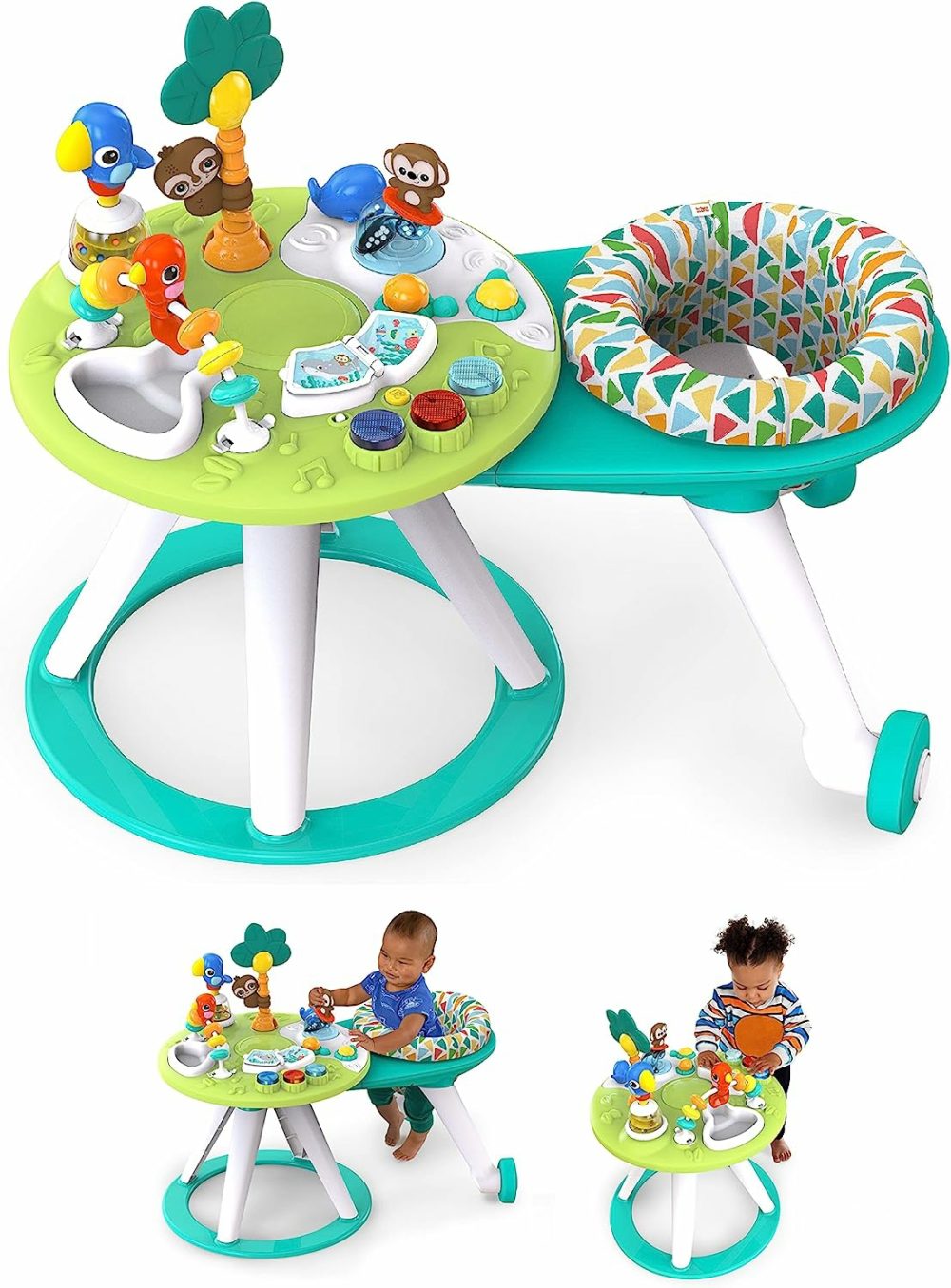 Around We Go 2-In-1 Walk-Around Baby Activity Center & Table  Tropic Cool  Ages 6 Months+  |  Activity Centers Activity Centers Activity Centers